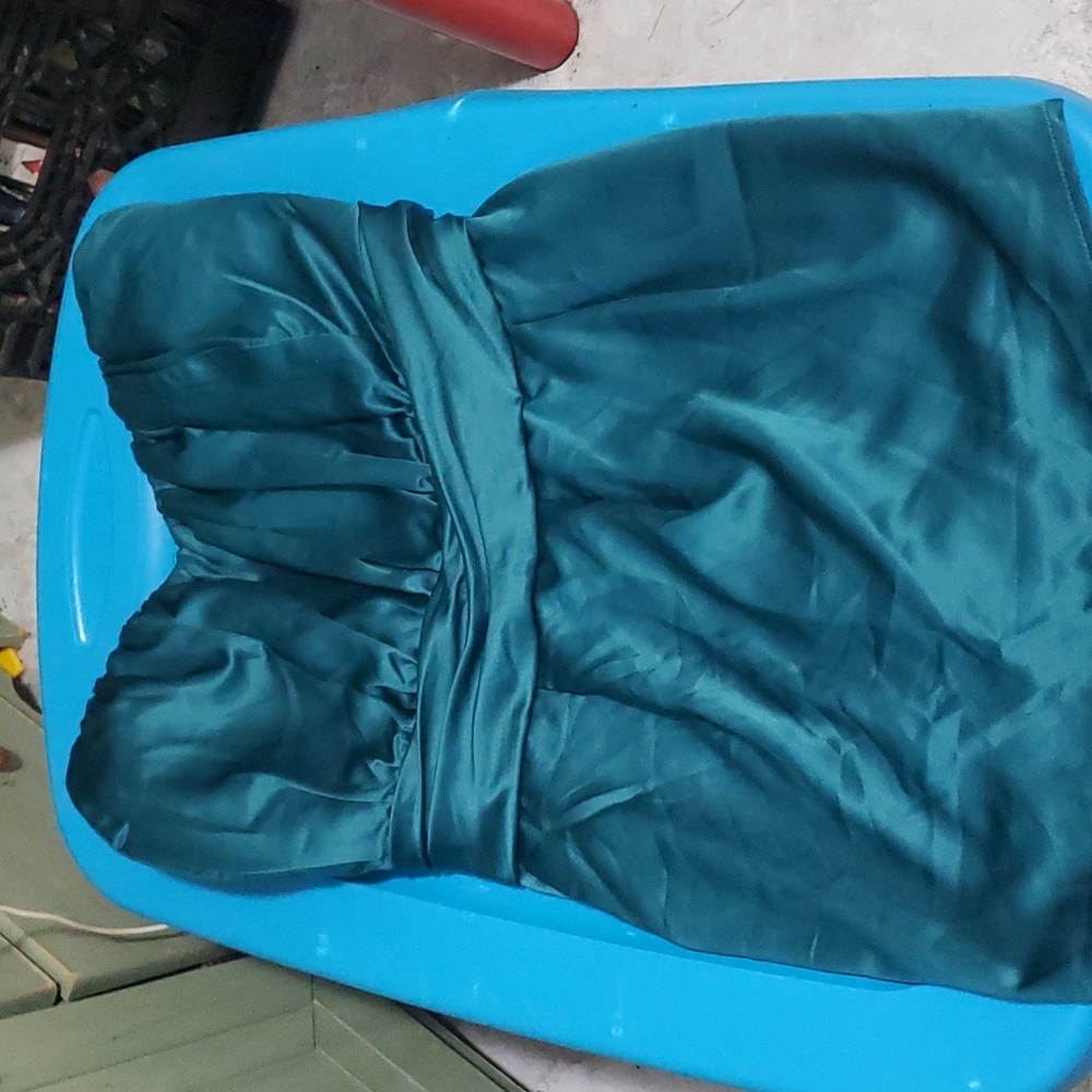Plus Size Emerald Green Strapless Top-Size 3